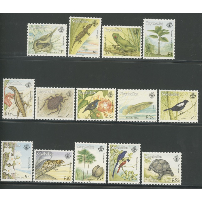 1993 Seychelles - Yvert n. 756-69 - Serie Ordinaria Flora e Fauna - 14 valori - Serie Completa - MNH**