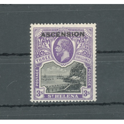 1922 ASCENSION, Stanley Gibbons n. 8 - 3 Scellini black and violet - MNH**