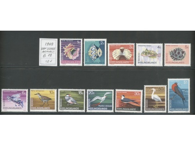 1969 COCOS - Yvert et Tellier n. 8-19 - Serie Ordinaria , Mondo Animale - MNH**