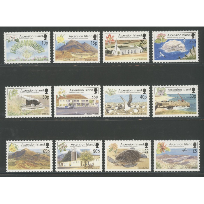 2002 ASCENSION, Yvert n. 803-14 - Flora e Fauna- 12 valori - MNH**