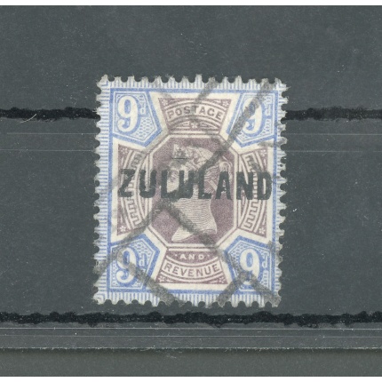 1888-93 Zululand - South Africa -  Stanley Gibbons n. 9 - 9d.  dull purple and blue - Usato