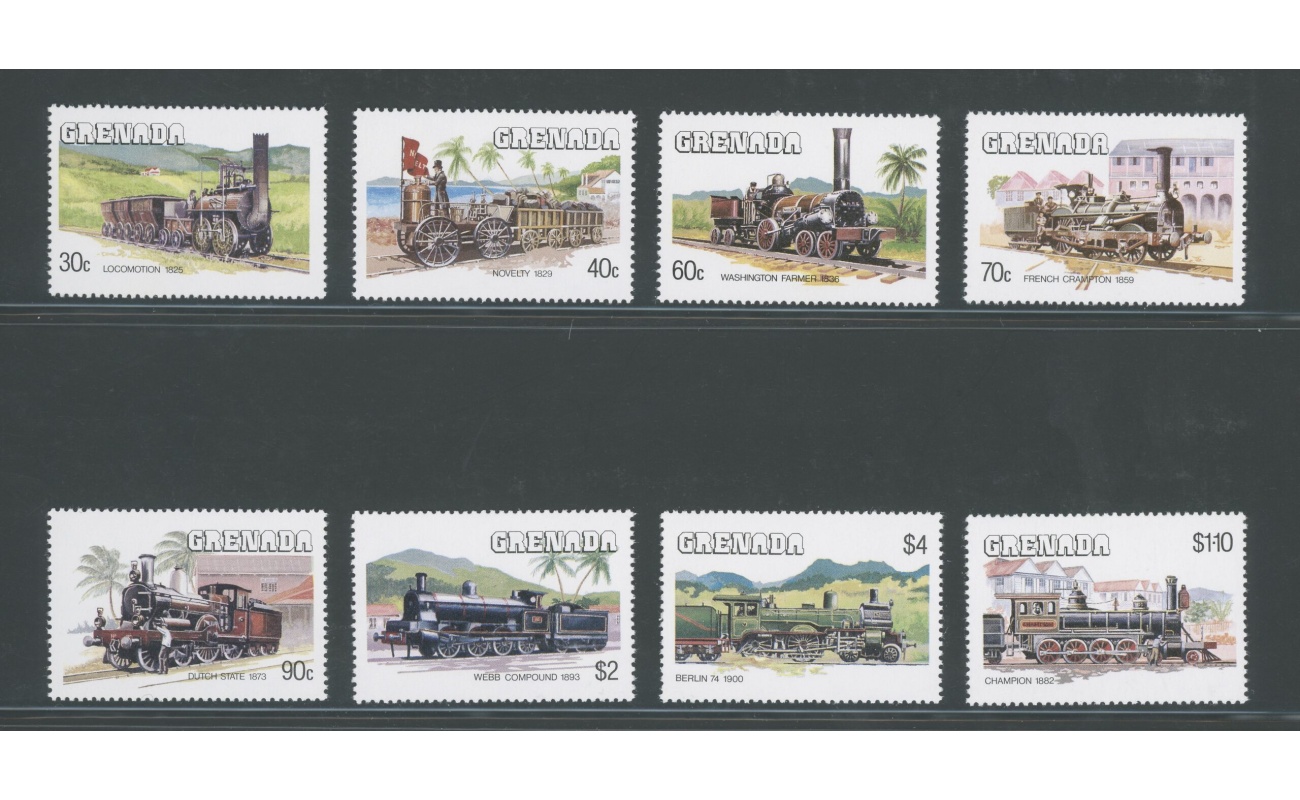1984 Grenada - Yvert n. 1197-1204 - Vecchie Locomotive - Treni- 8 valori - MNH**
