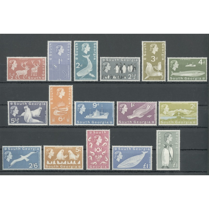 1963 South Georgia - Stanley Gibbons n. 1-16 - serie di 16 valori - MNH**
