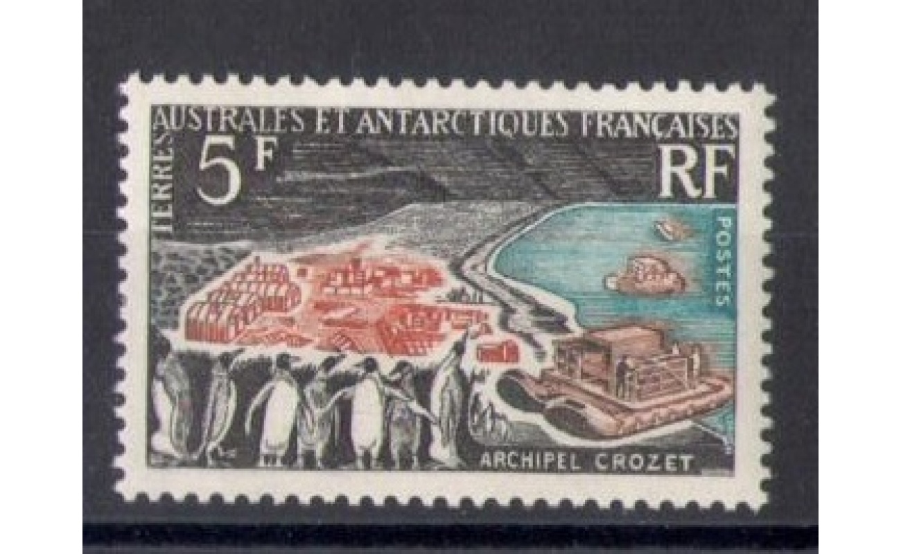 1963 TAAF - ANTARTICO FRANCESE - Arcipelago Crozet - 5 Franchi multicolore , Catalogo Yvert n. 20 - 1 valore - MNH**