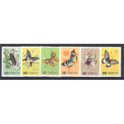 1958 Formosa - China Taiwan - Farfalle ed Insetti - Catalogo Michel n. 282-87 - 6 valori - MNH**