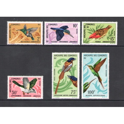 1967 Comores - Catalogo Yvert n. 41-44 + Posta Aerea 20-21 - Uccelli - 6 valori - MNH**