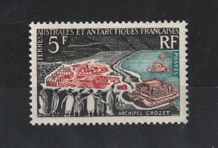 1963 TAAF, ANTARTICO FRANCESE, Arcipelago Crozet, 5 Franchi, Yvert # 20,MNH**