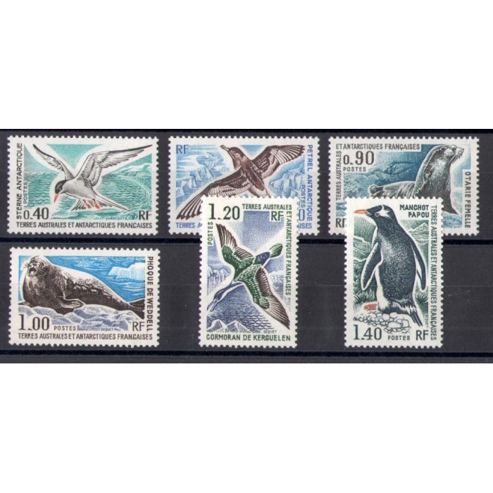 1976 Taaf  , Fauna - Yvert n. 55/60 - 6 valori - MNH**