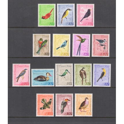 1962 Venezuela - Repubblica  - Uccelli Posta Ordinaria + Posta Aerea - Yvert n. 660-66 + PA 769-77 - MNH**