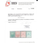 1910 Italia - Regno - Garibaldi , Catalogo Sassone n. 87-90 , 4 valori , MNH** Certificato Helmut Havi