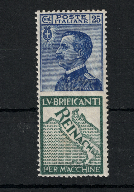 1924 Italia, Pubblicitario # 7, 25 cent Reinach azzurro e verde, MNH**