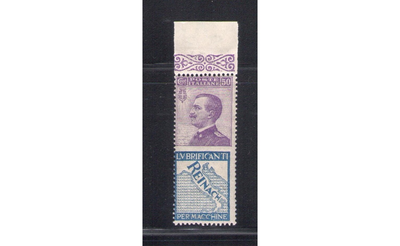 1924 Italia Regno , Pubblicitario - n. 14 , 50 cent Reinach violetto ed azzurro - MNH**