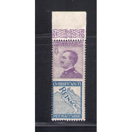 1924 Italia Regno , Pubblicitario - n. 14 , 50 cent Reinach violetto ed azzurro - MNH**