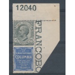 1924 Italia - Regno ,  Pubblicitario n. 2, 15 cent Columbia grigio oltremare - Numero di Tavola , MNH**