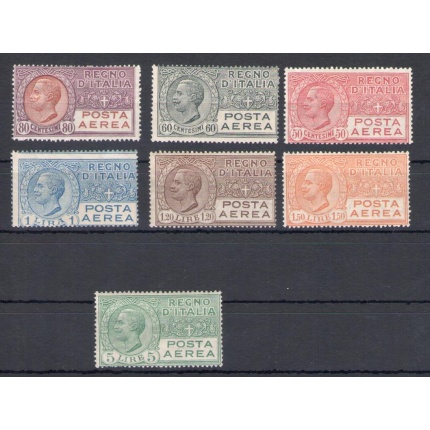1926-28 Italia - Regno , Posta Aerea n. 3/9 , Effige di Vittorio Emanuele III - MNH**
