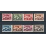 1948 ALBANIA - Ferrovia Durazzo-Tirana, Yvert n. 387-94 , 8 Valori - MNH**