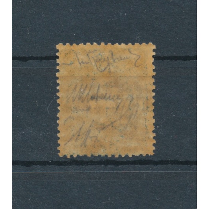 1867 Italia - Regno , 20 cent azzurro , Tiratura di Torino, n. T26 - Firma al verso per esteso Giulio Bolaffi - MNH **