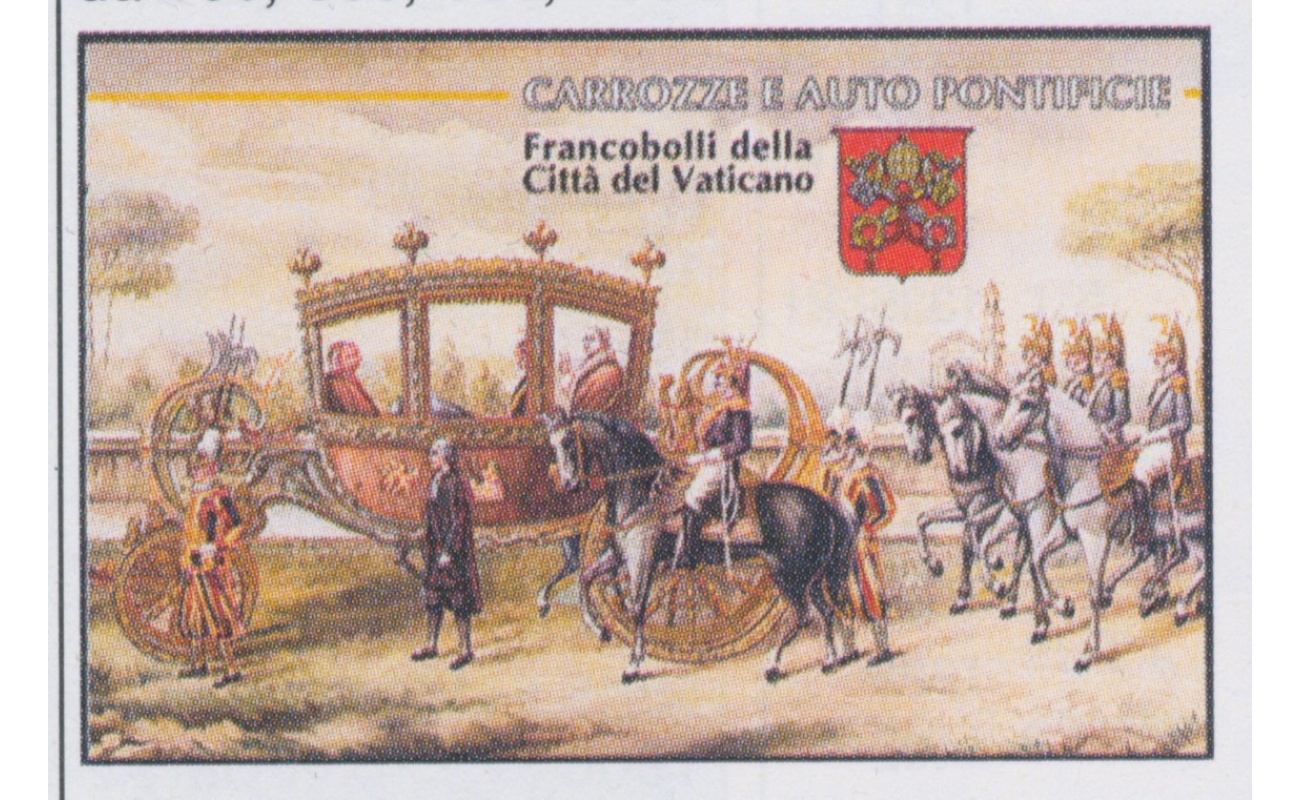 1997 Vaticano , Libretto "Carrozze ed Auto Pontificie" , MNH **
