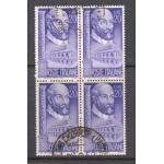1949 Repubblica - n. 609 - Andrea Palladio , 1 valore -  Blocco di quattro - Usato