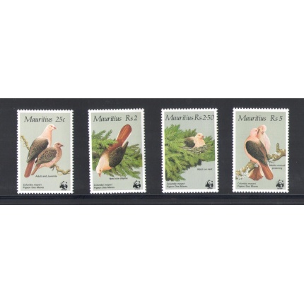 1978 Mauritius , Fauna - WWF - 4 valori , Catalogo Yvert n. 631/34 - MNH**