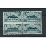 1951 Italia - Repubblica , Salone Automobile -  1 valore , n.  655 , Buona Ottima Centratura MNH** - Blocco di Quattro