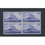 1951 Italia - Repubblica , Ara Pacis -  1 valore , n.  656 , Buona Ottima Centratura MNH** - Blocco di Quattro