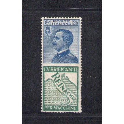 1924 Italia Regno , Pubblicitario - Saggio -n. 7 , 25 cent Reinach azzurro e verde - MNH** - Centratissimo