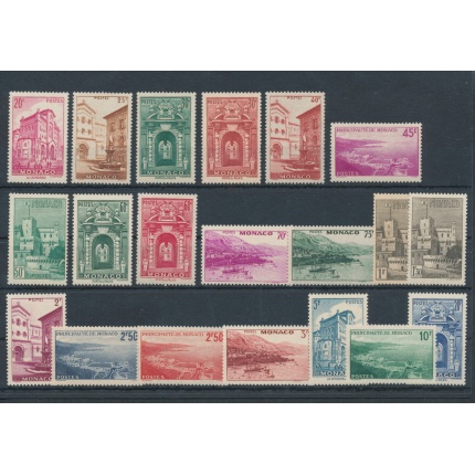 1939-41 Monaco - Vedute diverse 20 valori , n. 169/183 - MNH**