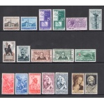 1954 Italia Repubblica, Francobolli nuovi, 18 valori MNH** - Non è un annata completa