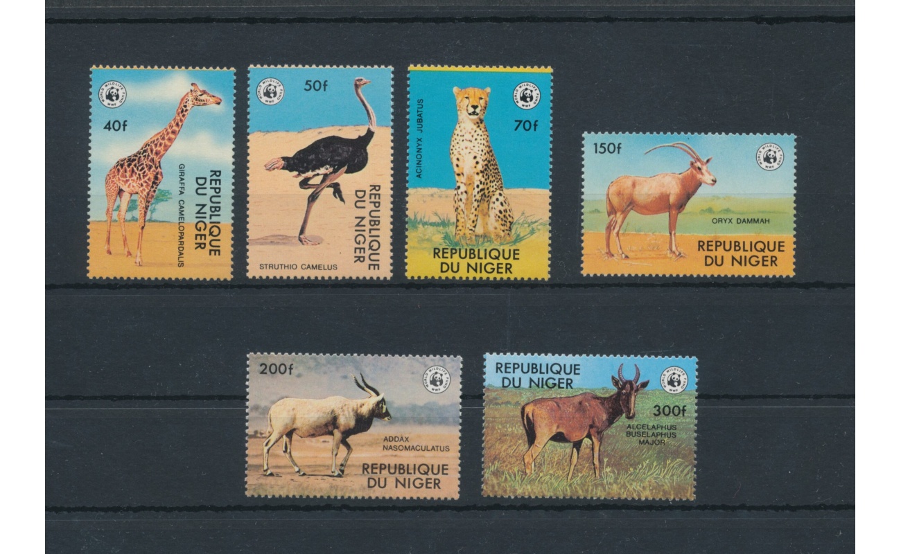 1978 Niger , Yvert n. 449-54 , Animali in pericolo -  WWF ,6 valori - MNH**