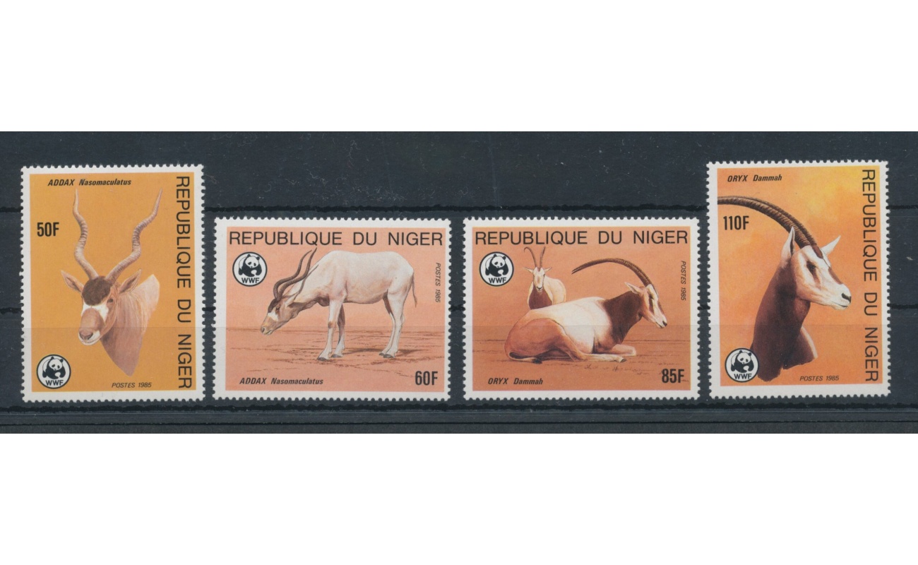 1985 Niger , Yvert n. 674-77 , Animali in pericolo -  WWF , 4 valori - MNH**