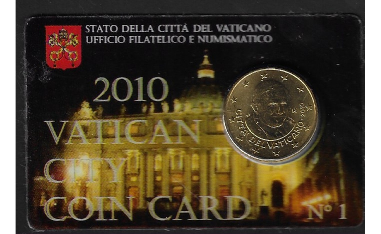 2010 Vaticano -  Coin Card  n. 1 - 50 cent - FDC