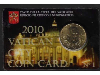 2010 Vaticano -  Coin Card  n. 1  50 cent