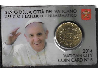 2014 Vaticano -  Coin Card  n. 5  50 cent