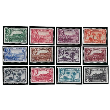 1938-48 Montserrat, Stanley Gibbons n. 101-12 -  serie di 12 valori - MH*