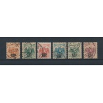 1920 Albania - Effige di Scander -Berg con un corno soprastampato , Catalogo Yvert n.  106-11 - 6 valori ,  Usati