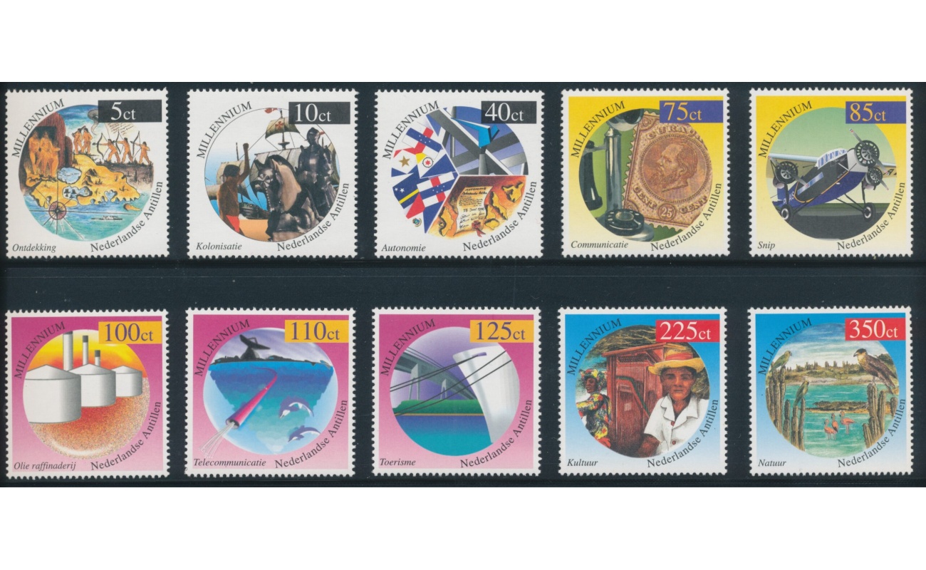 1999 Antille Olandesi -  Millennio - Catalogo Yvert n. 1175-84  - 10 valori - MNH**