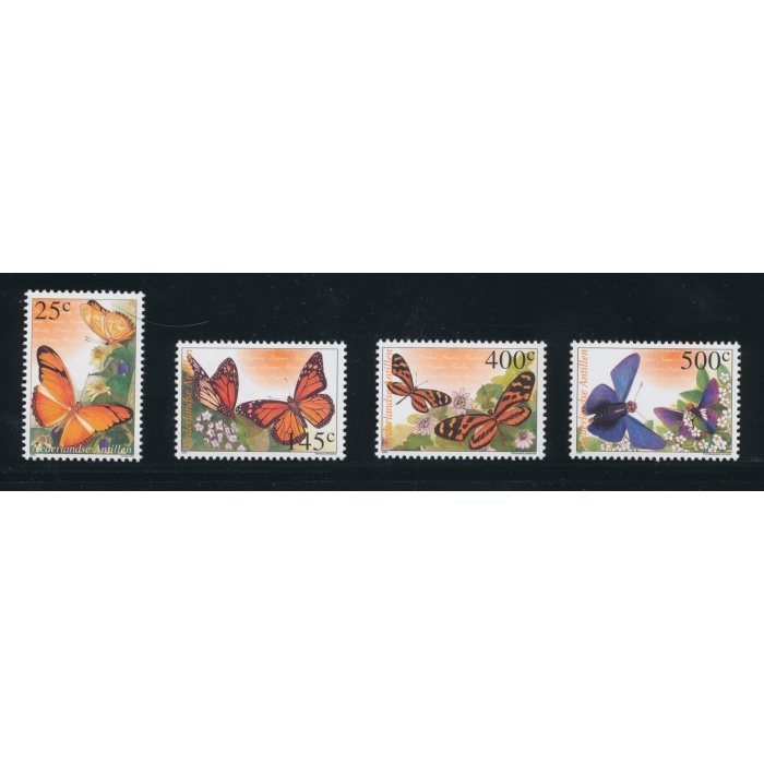 2002 Antille Olandesi - Farfalle - Catalogo Yvert n. 1294-97 - 4 valori - MNH**