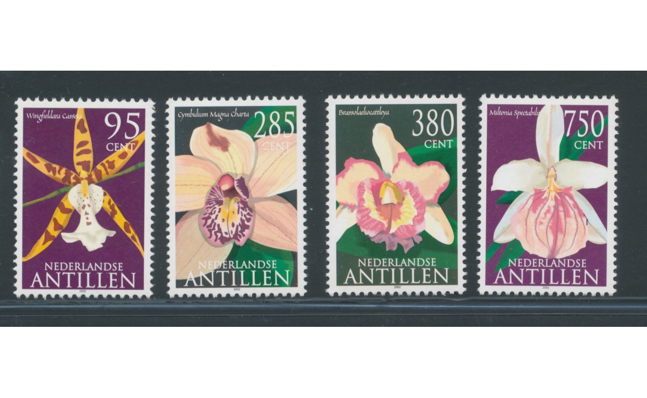 2002 Antille Olandesi - Fiori Orchidee - Catalogo Yvert n. 1309-12  - 4 valori - MNH**