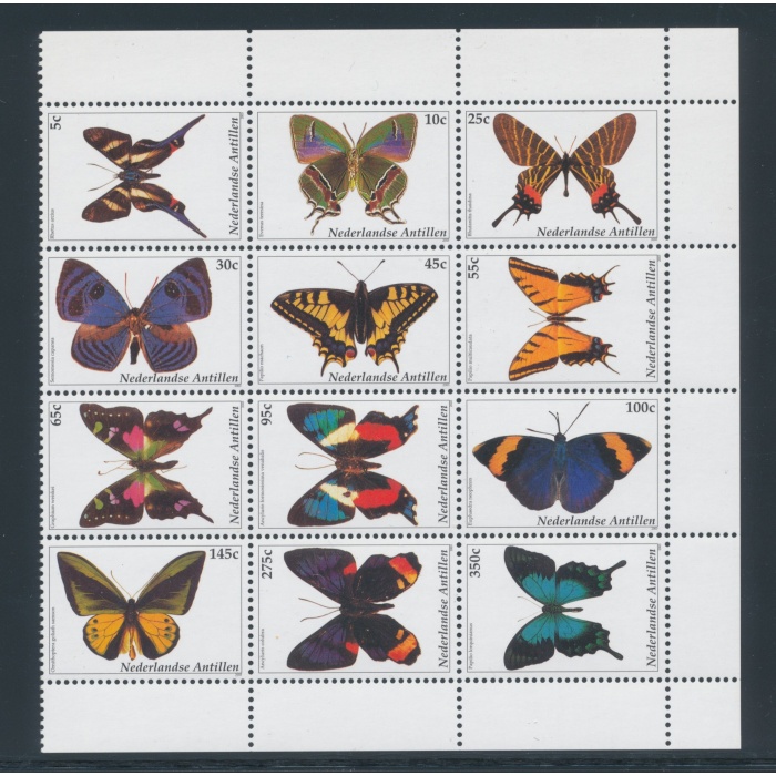 2003 Antille Olandesi -  Fauna Farfalle - Catalogo Yvert n. 1337/48 - Blocco di 12 valori - MNH**