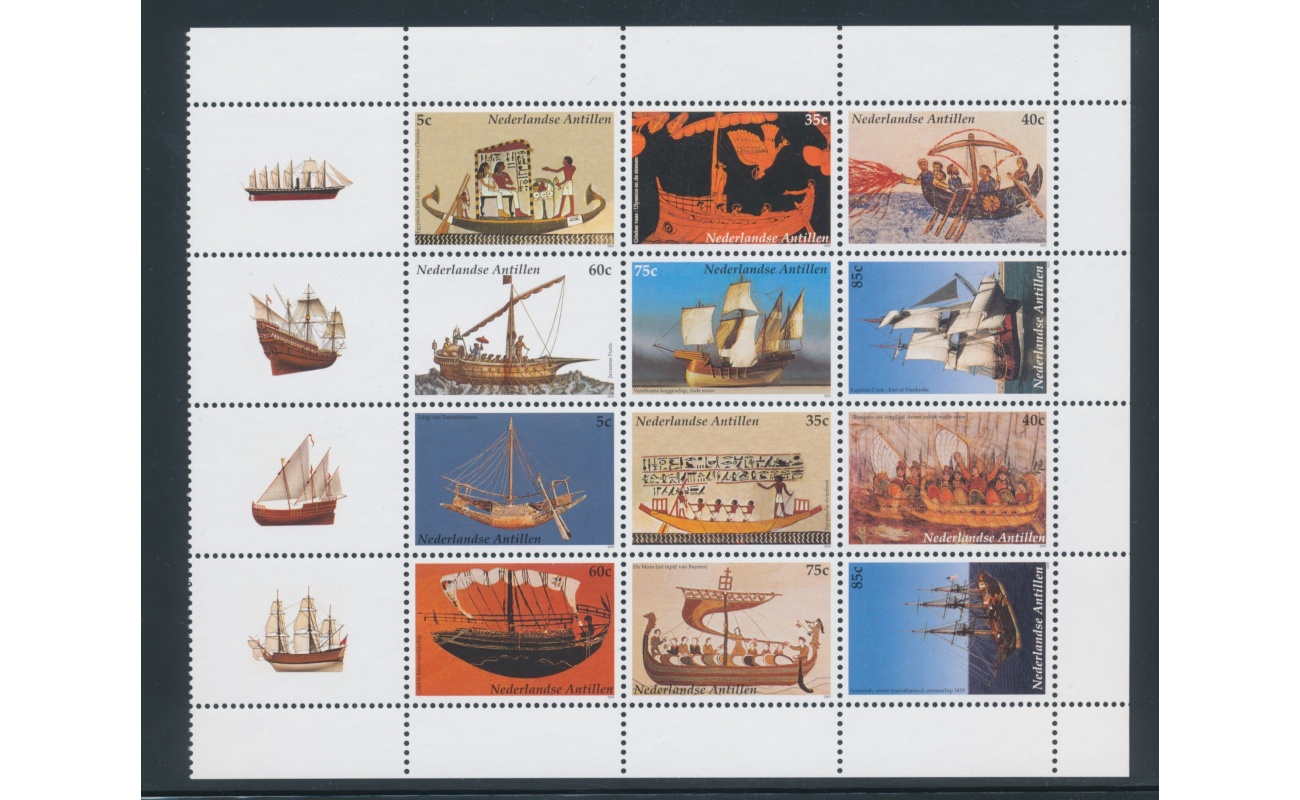 2003 Antille Olandesi -  Navi - Catalogo Yvert n. 1364/75 - Blocco di 12 valori - MNH**