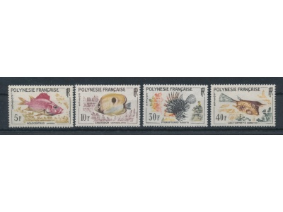 1962 Polinesia Francese  - Pesci -   n. 18/21 - 4 valori - MNH**