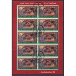 2002 New Zealand - Natale - Emissione Congiunta con Vaticano n. 1290 - Minifoglio di 10 valori - Usato Primo Giorno di Emissione