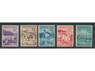 1951 Antille Olandesi - Profitto Opere Infanzia - Catalogo Yvert n. 222/226  - 4 valori - MNH**
