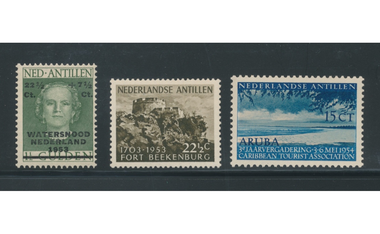 1953-54 Antille Olandesi -  Catalogo Yvert n. 232-233-234  - 3 valori - MNH**