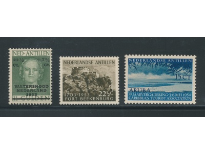 1953-54 Antille Olandesi -  Catalogo Yvert n. 232-233-234  - 3 valori - MNH**