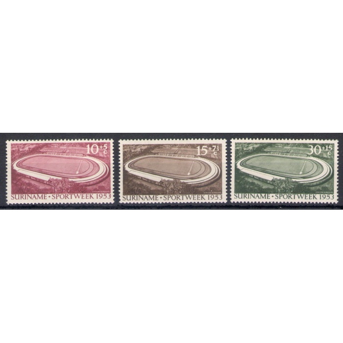 1953 Suriname - Settimana Sportiva - Yvert  n. 294/96 - MNH**