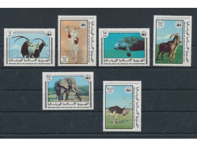 1978 Mauritania , Animali in Pericolo - WWF - Yvert n.  386-391 - 6 valori - MNH**