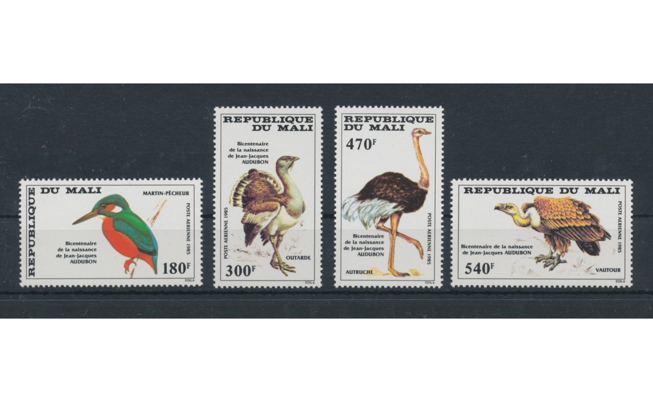 1985 Mali , Uccelli - Posta Aerea Yvert n.  503-506 - 4 valori - MNH**