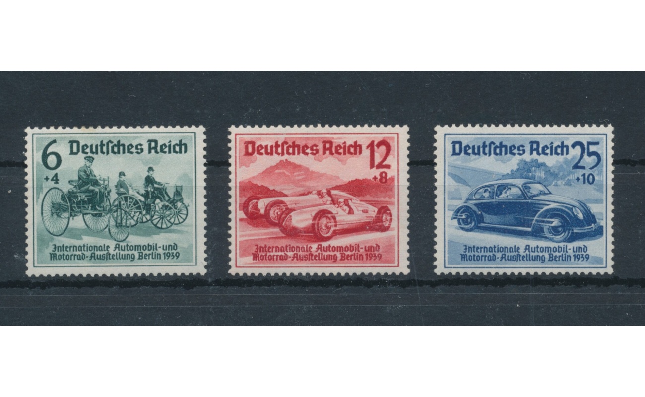 1939  Germania  -  Reich , Salone Internazionale dell'Automobile , n. 627/29 , 3 valori  - MNH**